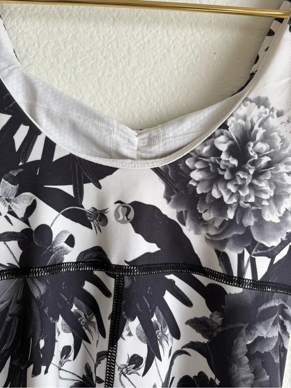 lululemon athletica Black & White Botanical Tank